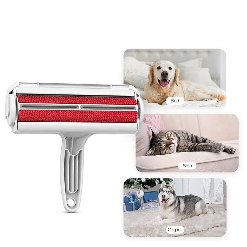 Pet Hair Remover Roller Pet Hair Remov Cleaning Removing Dog Cat Self Cleaning Lint Pet Hair Remover One Hand Operate - Luvia