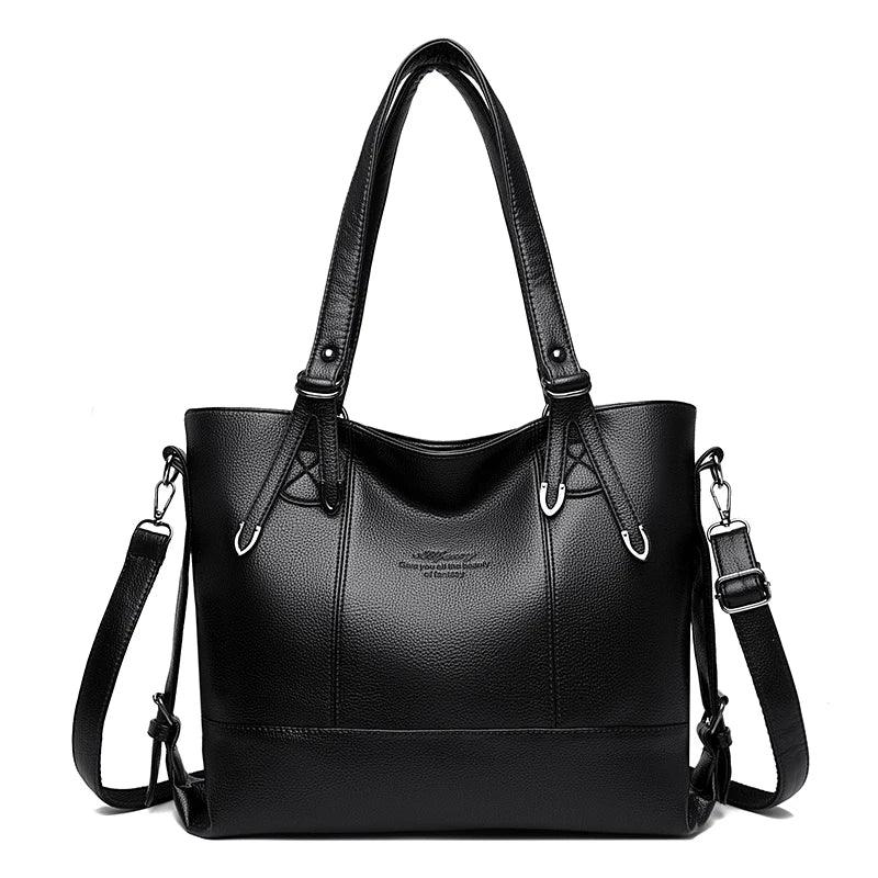 high-capacity Style Tote Bags for Women PU Leather Single Shoulder Underarm Bag Luxury Designer Handbags Travel Expanding wallet - Luvia