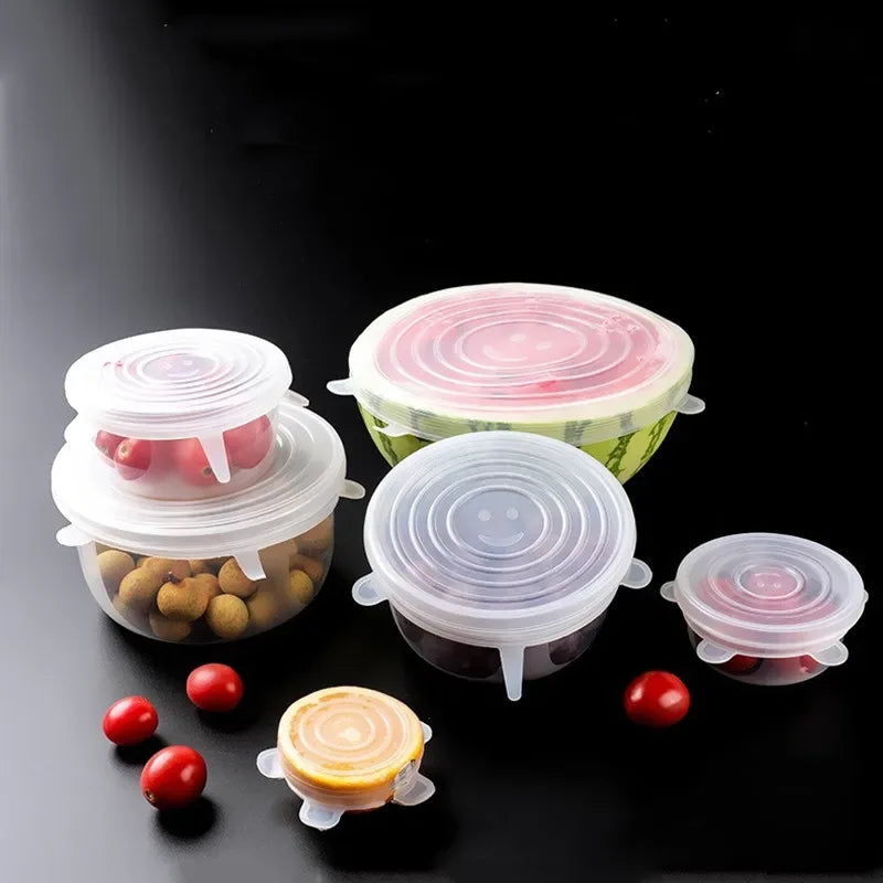 Silicone Cover Stretch Lids Reusable Airtight Food Wrap Covers Keeping Fresh Seal Bowl Stretchy Wrap Cover Kitchen Cookware - Luvia