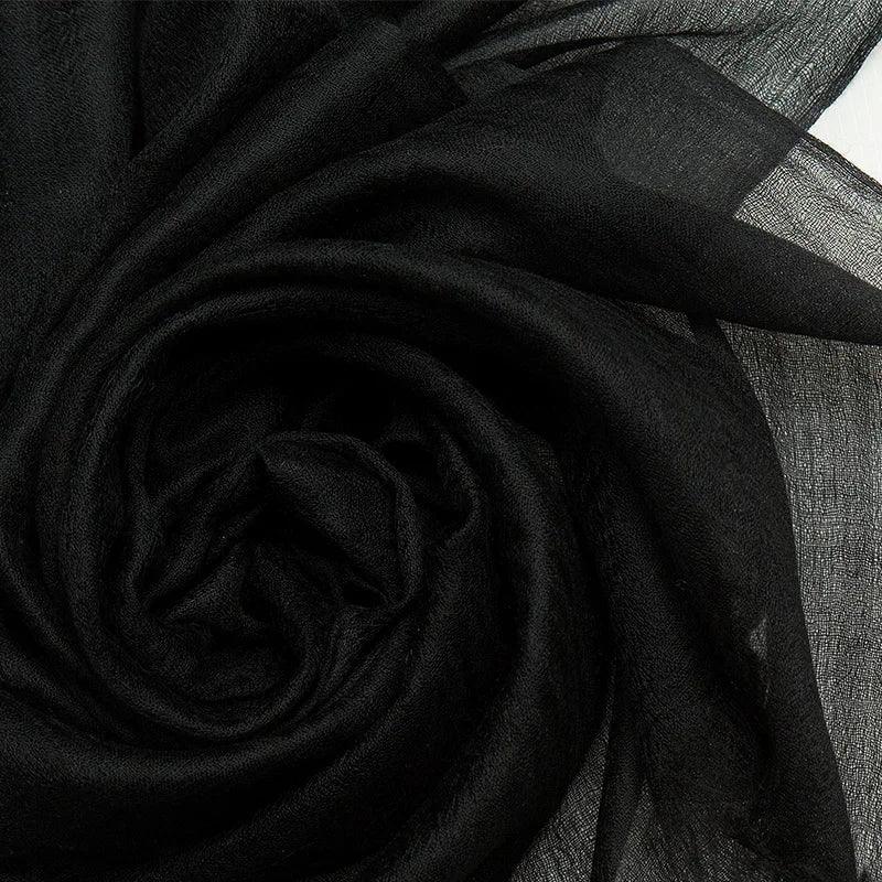 100% Cashmere Scarf Women Luxury Brand Warm Soft Wrap Shawl Large Size Fashion Pashmina Thin Scarf Summer Four seasons - Luvia