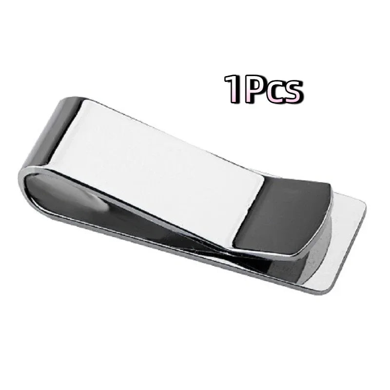 Metal Clip Slim Pocket Credit Card ID Clip Stainless Steel Money Clip Wallet Cash Clamp Men Purse - Luvia