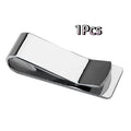 Metal Clip Slim Pocket Credit Card ID Clip Stainless Steel Money Clip Wallet Cash Clamp Men Purse - Luvia
