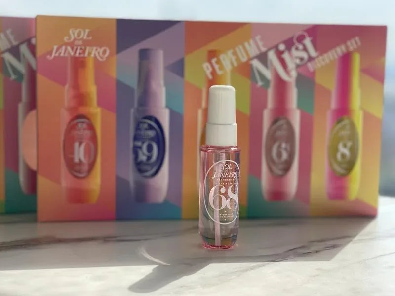 Brazilian Inspired Summer Scent Perfume Set 5 Piece Gift Set Tropical Beach Vacation Long Lasting Body Mist & Oil Mist - Luvia