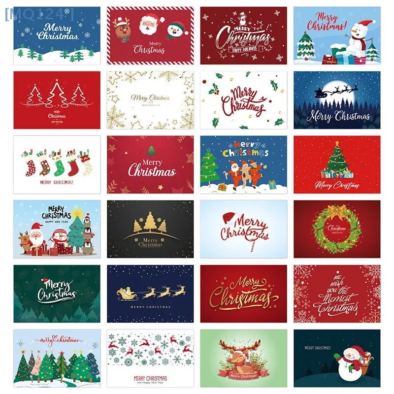 Christmas Cards With Envelopes And Card Organizer(Pack Of 24) Holiday Greeting Cards And Envelopes Christmas Gift Cards - Luvia