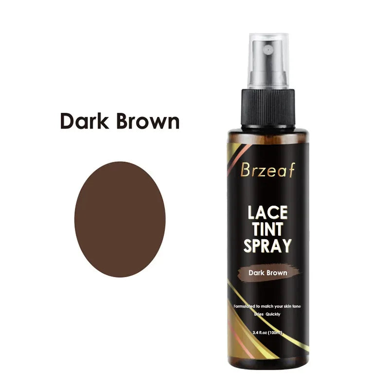 Lace Tint Spray For Lace Wigs Dark Brown Middle Brown Light Brown Lace Tint Spray For Closures, Wigs And Closure Front 100Ml - Luvia