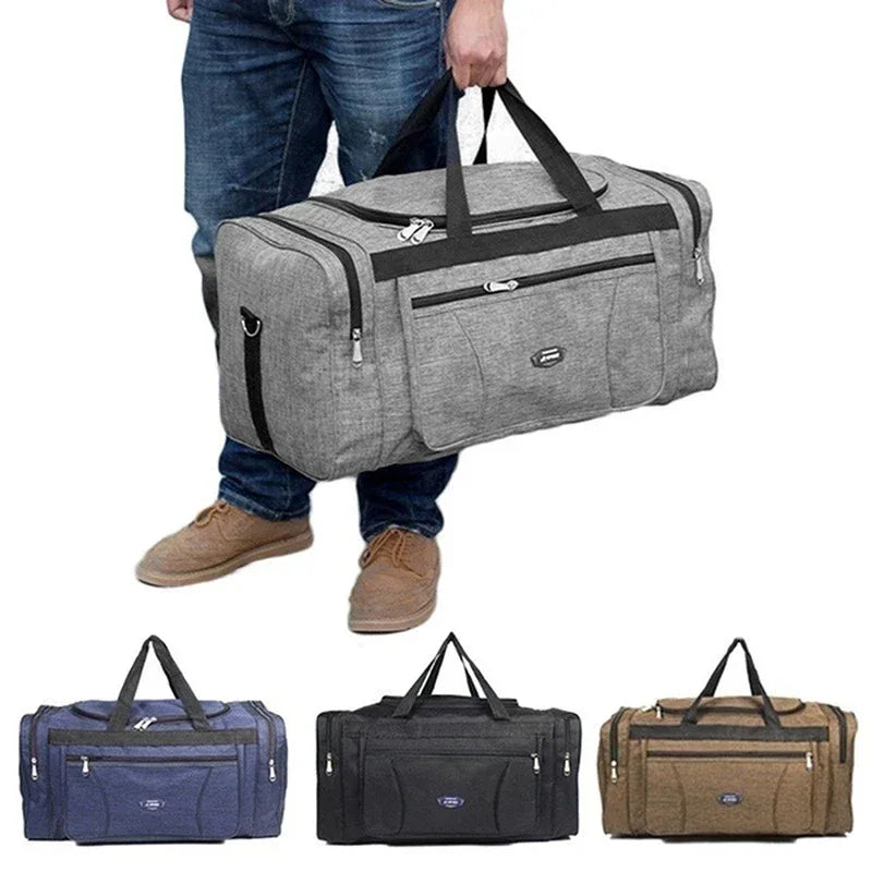 Oxford Waterproof Men Travel Bags Hand Luggage Big Travel Bag Business Large Capacity Weekend Duffle Travel Bag Fitness Bag - Luvia