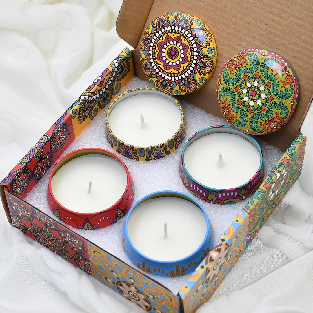 1Pack Scented Candle set gift fragrance candle jar smokeless romantic incense aromatherapy candle stonedried soy wax - Luvia