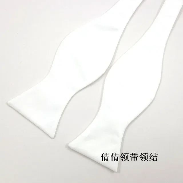 Men's Formal Pre-tied Adjustable Bow Tie Solid Color Elegant Wedding Party Event Bulk Wholesale Easy Wear British Style - Luvia