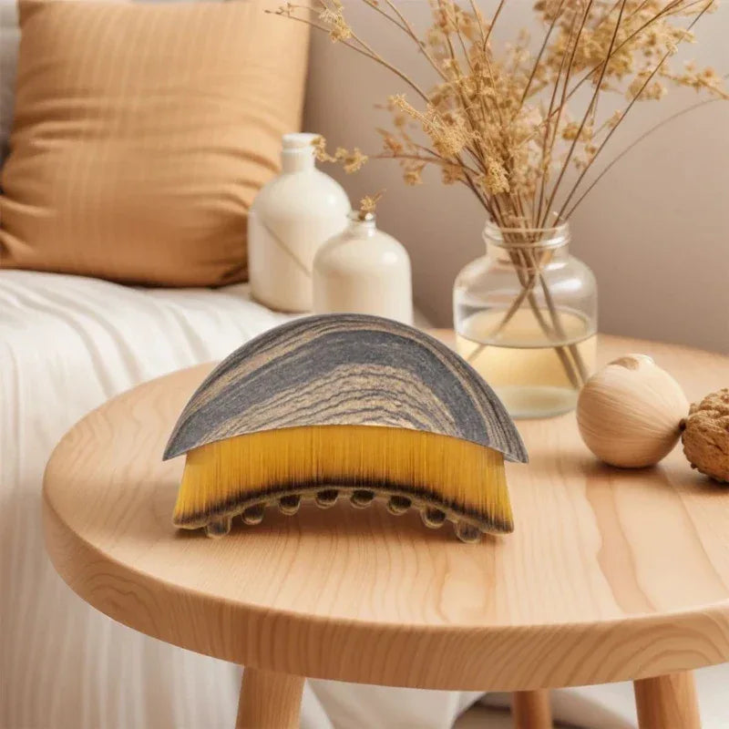 Portable Dry Facial Brush Soft Bristles Contoured Lymphatic Massage Tool Face Sculpting Device Home Spa Gentle Exfoliation Brush - Luvia