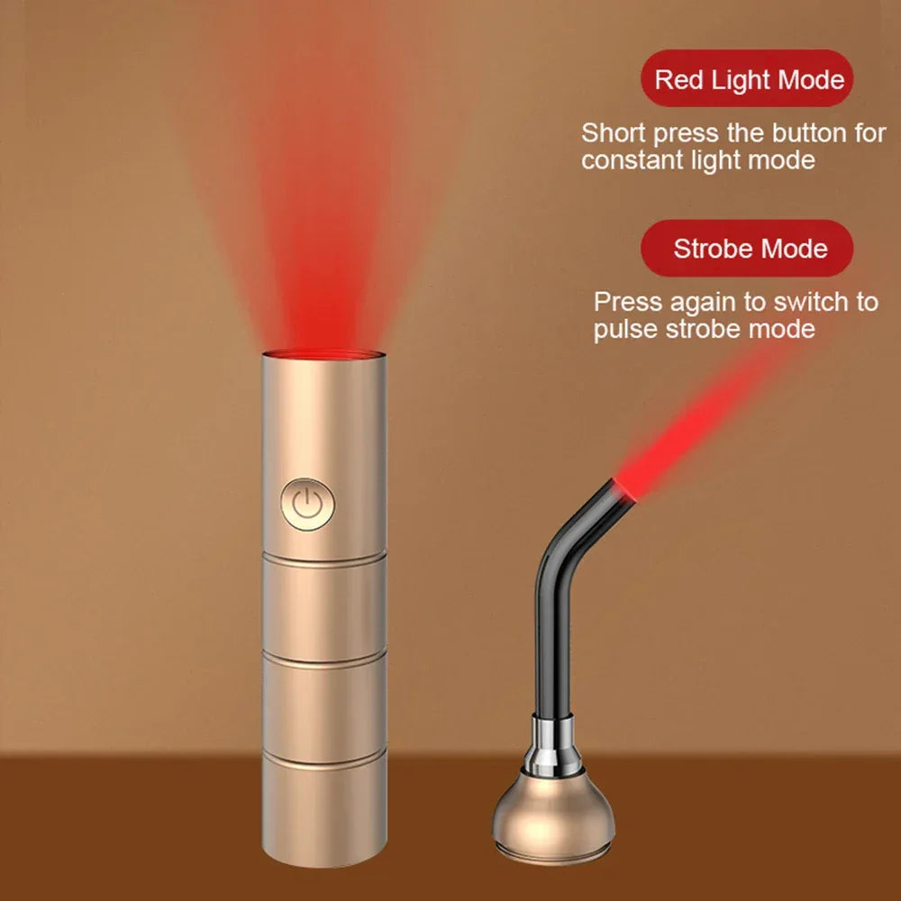 Red Light Therapy Device Cold Sore Canker Sore Treatment Infrared Light Therapy Wand for Mouth Nose Ear Knee Feet Hands Ankle - Luvia