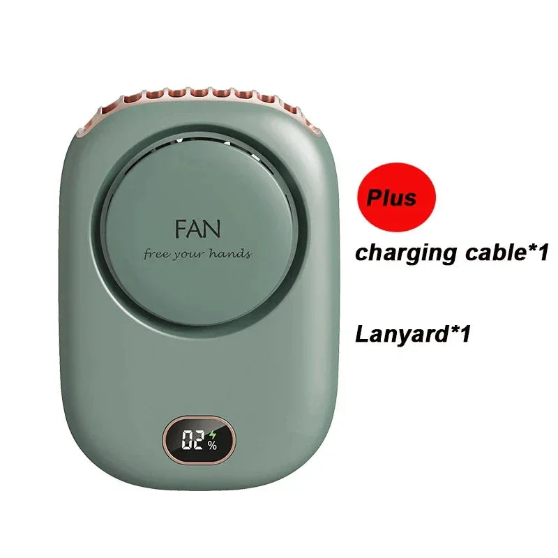 New Mini Portable Fan Portable Rechargeable Bladeless Turbo Ultra Quiet Student Hand Held Fan Outdoor Sports Travel - Luvia