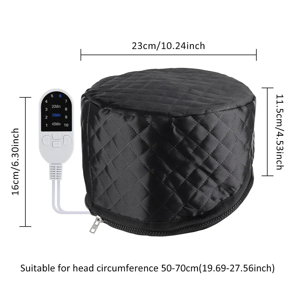 Hair Steamer Cap Electric Hair Heating Cap Thermal Treatment Hat Self-heating SPA Cap Nourishing Hair Home Spa Salon Tool﻿ - Luvia