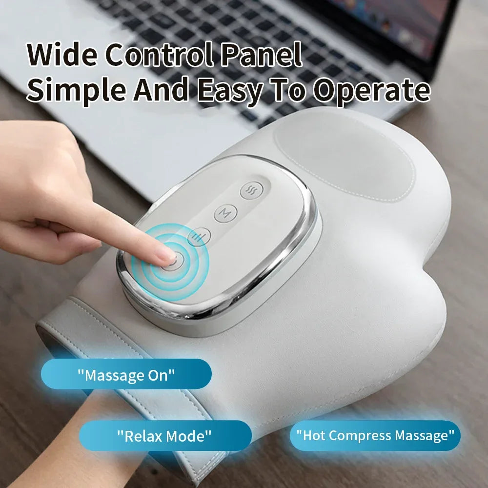Intelligent Hand Massager with Heat Compression Therapy, Pain Relief Glove, Arthritis & Wrist Carpal Tunnel Neuropathy Circulat - Luvia