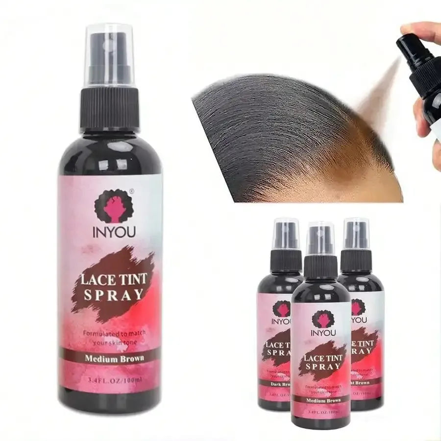 Lace Tint Spray For Wigs, Waterproof Lace Tint Melting Mousse Spray Concealer For Lace Closure Front Wigs Toupees - Luvia