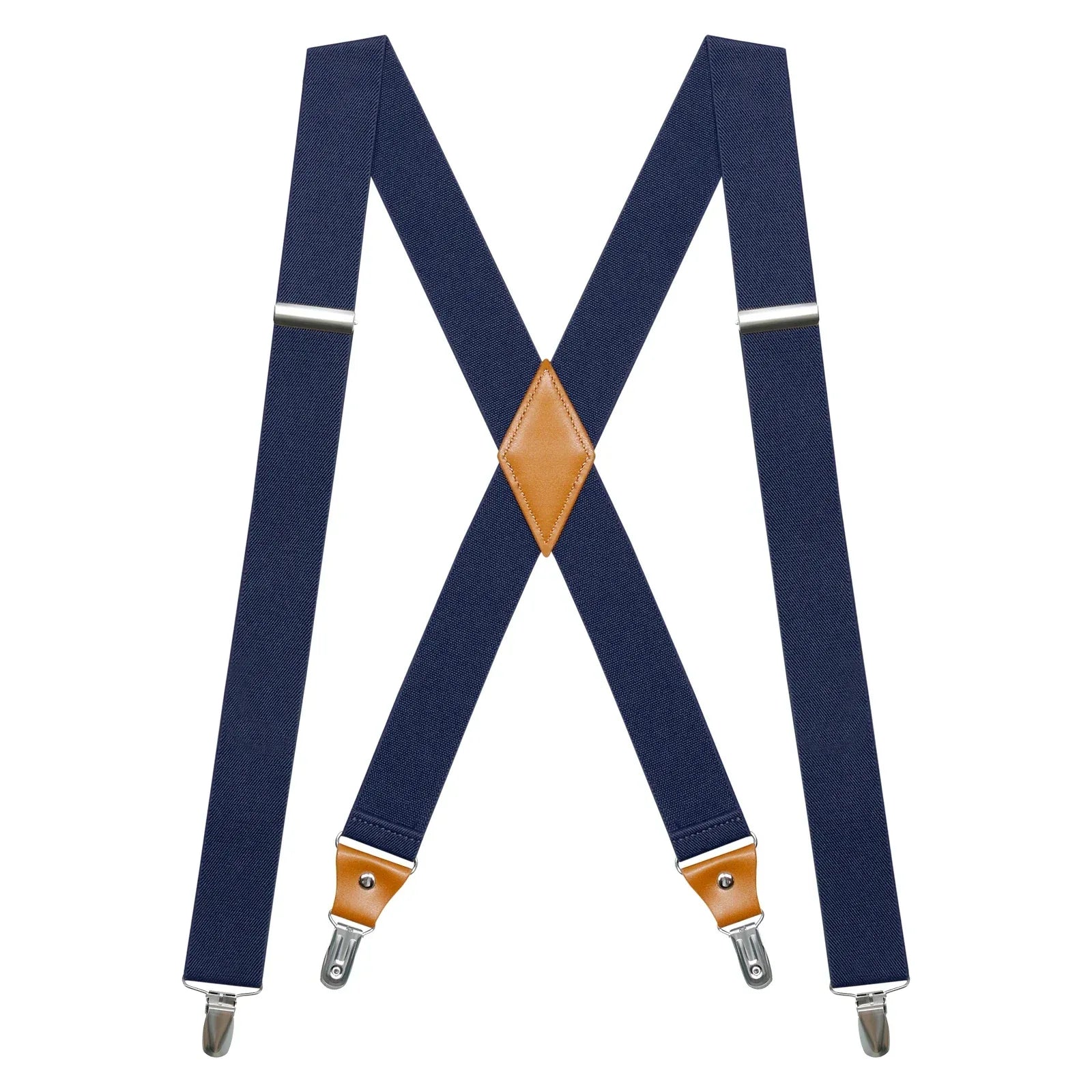 Suspenders for MTuxedo en Mens Suspenders X-Back 1.4"Adjustable Elastic Suspender Braces Strong for Work Trousers Wedding - Luvia