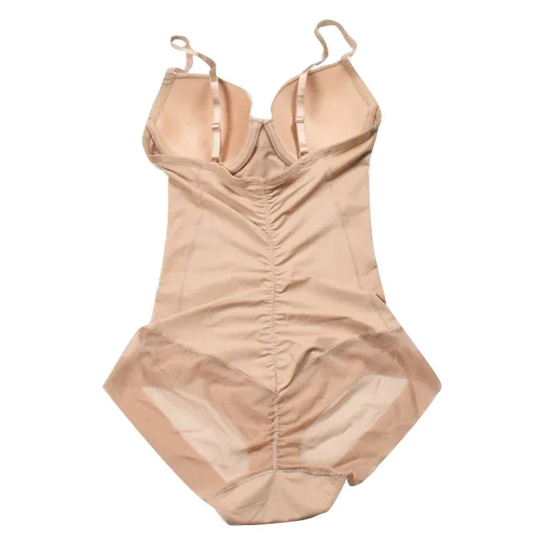 Bodysuit Women Shapewear Body Shaper With Cup Compression Bodies Belly Sheath Waist Trainer Reductive Slimming Underwear - Luvia