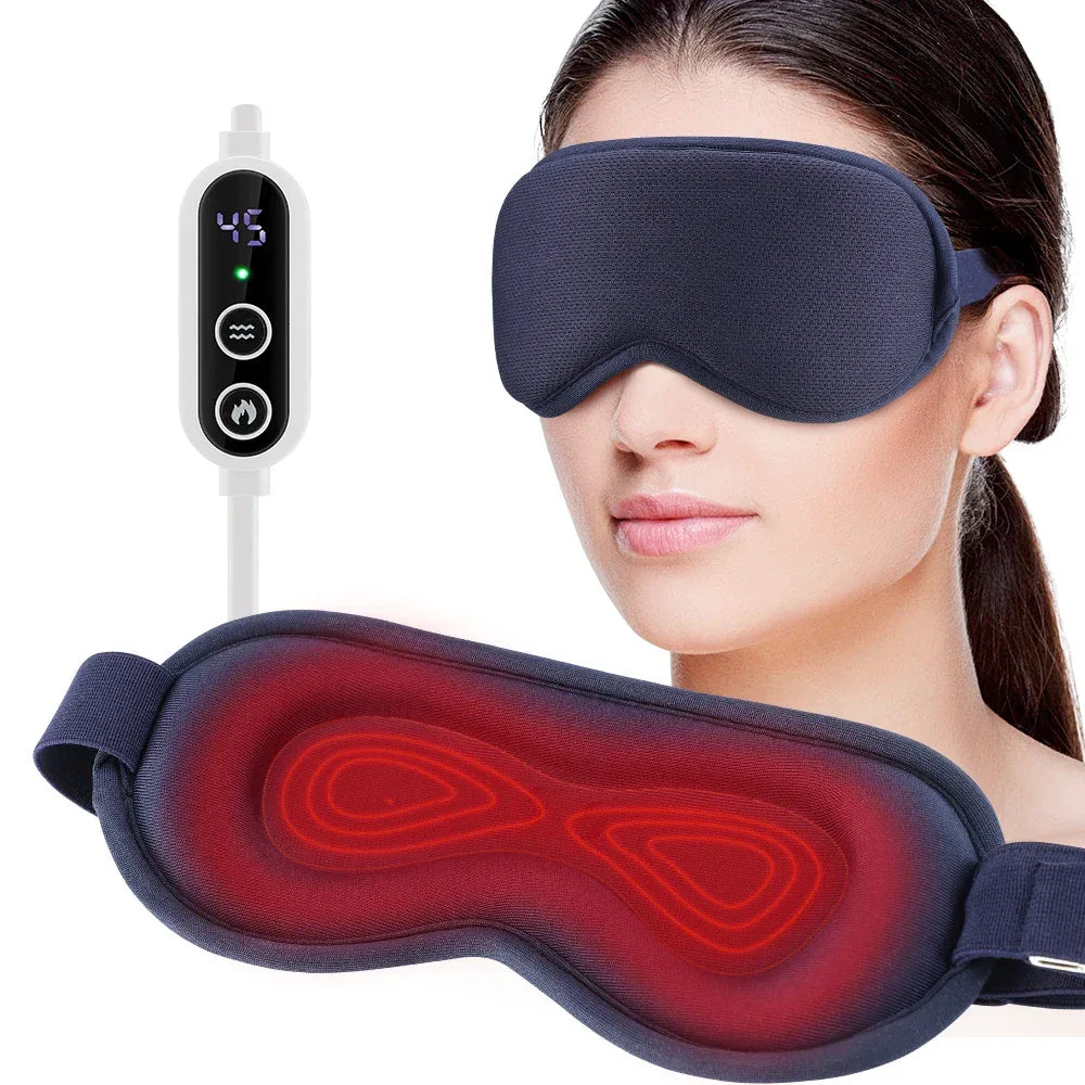 Electric Vibration Eye Massager Heated Eye Mask Wireless Relieve Eye Strain Dark Circles Dry Eye Fatigue Relief Sleeping Mask - Luvia