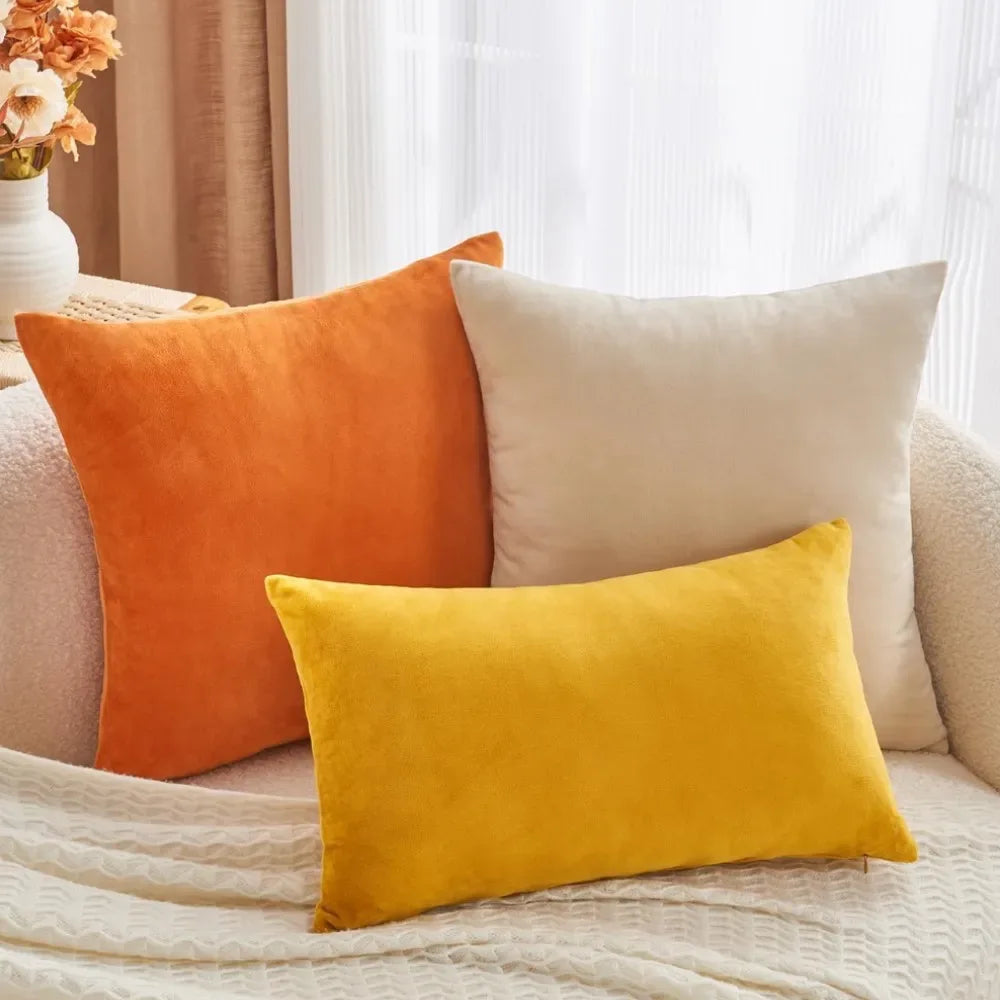 Super Soft Cushion Cover Velvet Pillow Cover For Sofa Living Room Housse De Coussin 30x50cm Decorative Pillows Nordic Decoration - Luvia