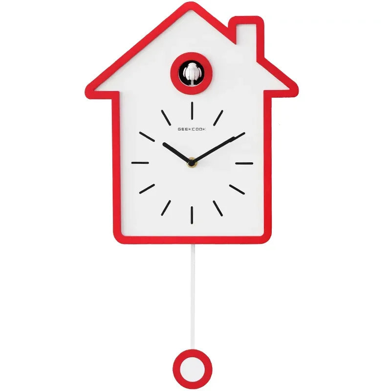 Minimalist Cuckoo Clock Modern Silent Electronic Clock for Living Room Garden Wall Room Decoration Home Decor Items - Luvia