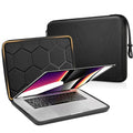 13 14 15.6 inch Laptop Sleeve Bag Shockproof Computer Bag Waterproof EVA Protective Carrying Case Black with Straps - Luvia