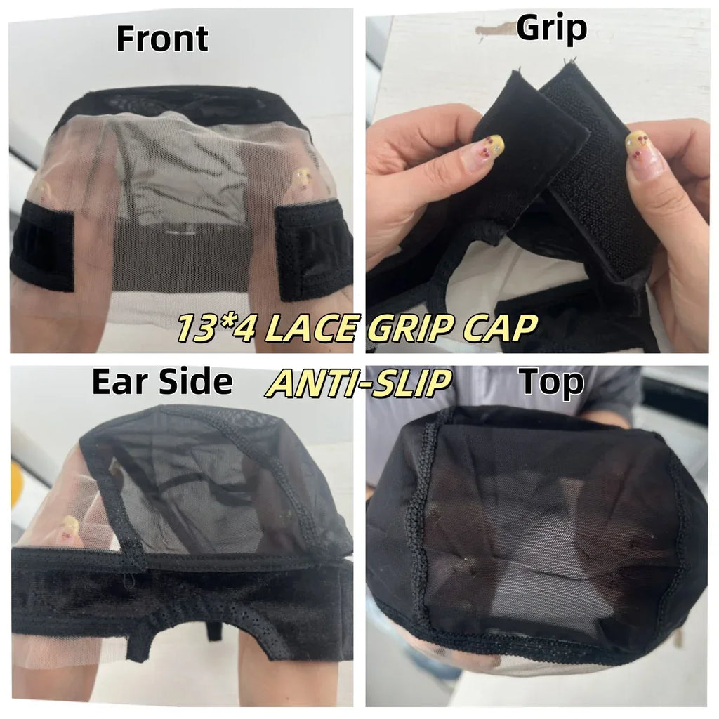 Wig Cap with Grip Band for Keeping Wigs in Place, More Full Cap-wide Transparent Lace for Lace Front Wigs - Luvia