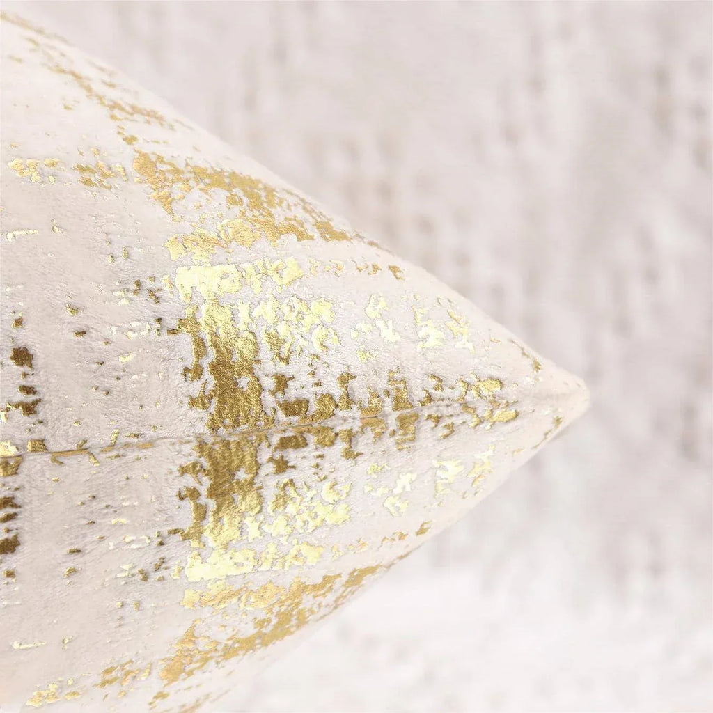 1pc Velvet Gold Printing Cushion Cover 45x45cm Decorative Throw Pillow Cover for Sofa Livingroom Decor Pillowcase - Luvia