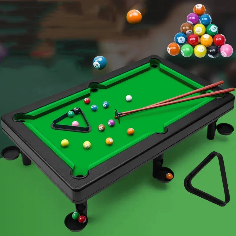 Mini Pool Table Game Tabletop Desktop Billiards Game,Mini Tabletop Set Parent-Child Interactive Desktop Billiards - Luvia