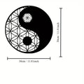 Metal Yin Yang Decoration, Metal Wall Art, Sacred Wall Art, Zen Wall Decoration, Geometric Metal Wall Decoration, Wall Hanging - Luvia