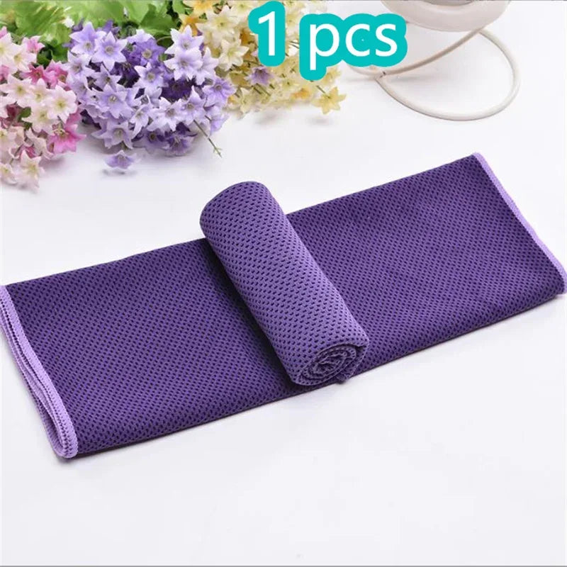 1-10pcs Cooling Towel Instant Relief Microfiber Cool Towels Chilling Neck Wrap Ice Cold Rags Sports Fitness Camping Hiking - Luvia