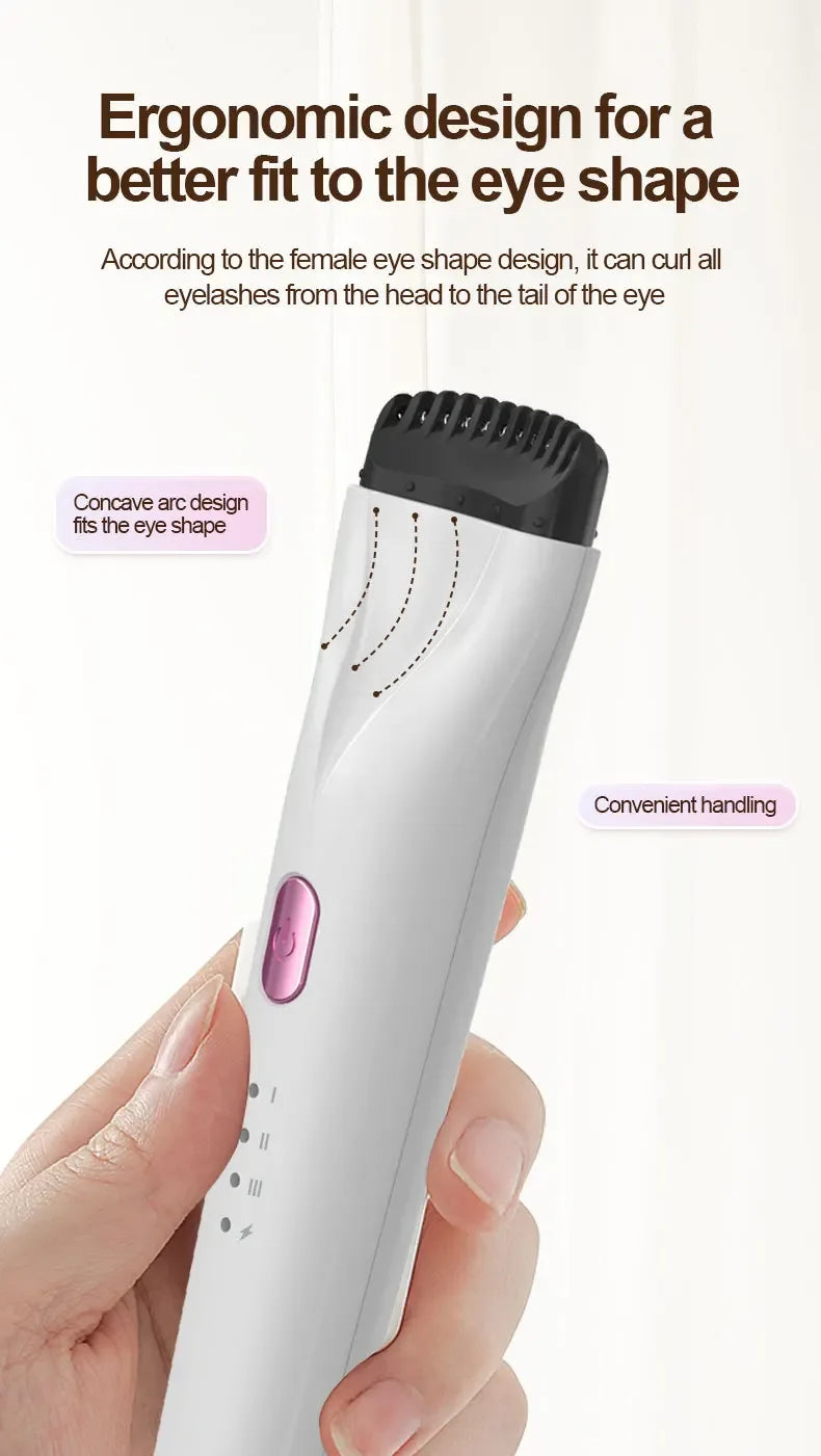 Heated Eyelash Curler Electric 3Modes Eye Lashes Eyelash Grafting Long Lasting Makeup Tools Hot Viewer for hot beulah - Luvia