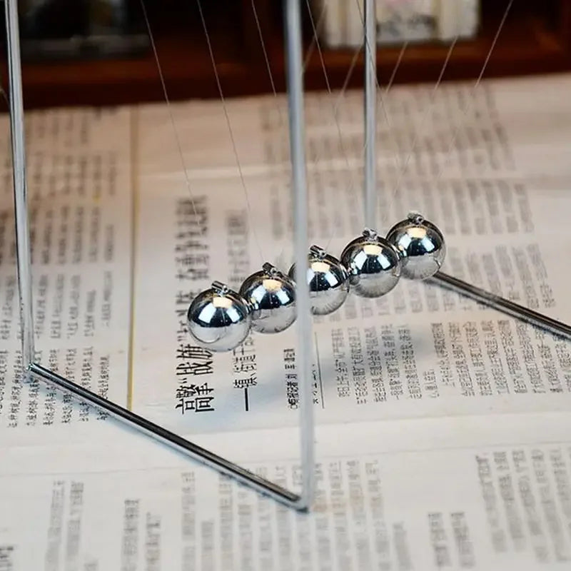 Newton's Cradle Steel Balance Ball Newton Ball Physics Science Desk Table Decor Metal Ball home decor - Luvia