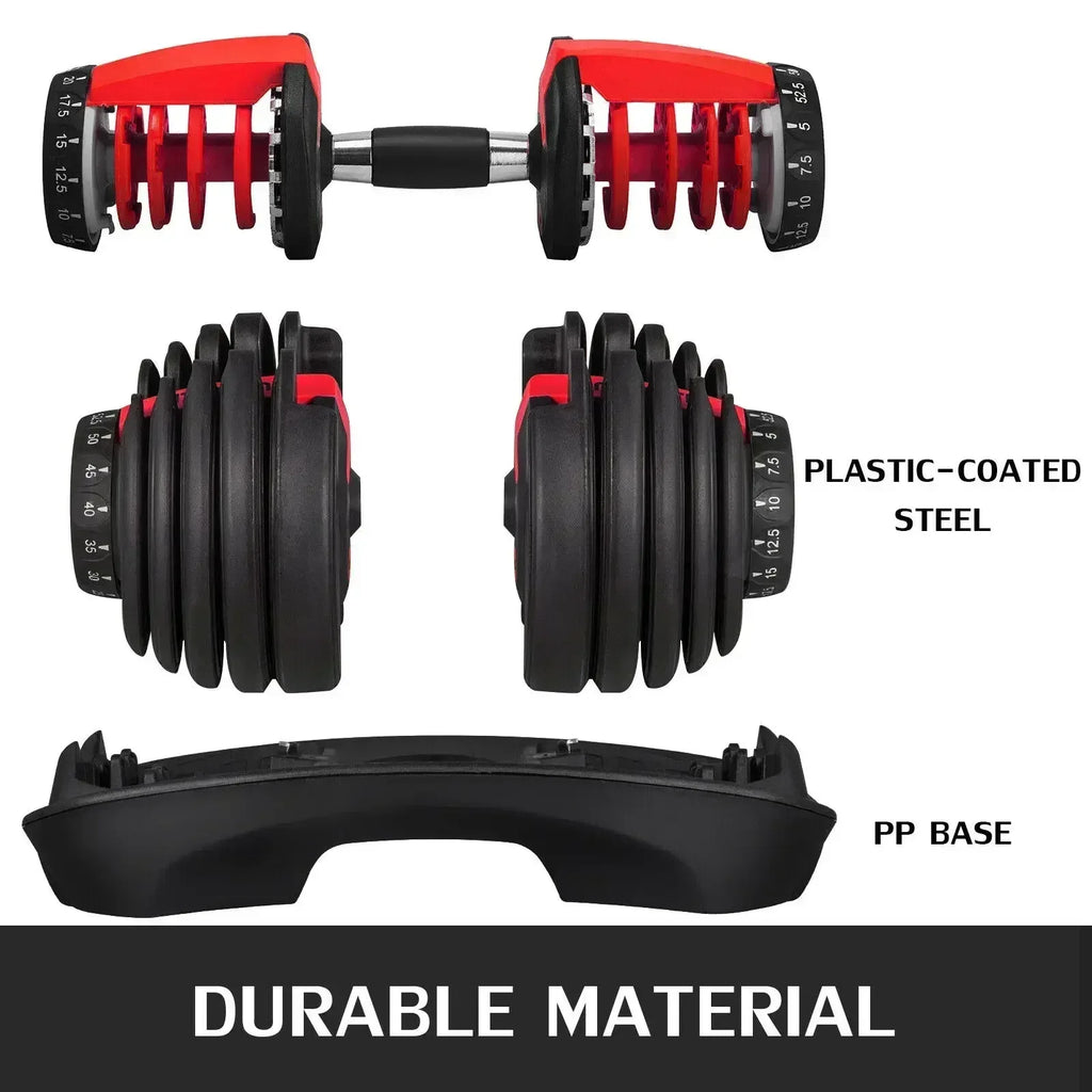 SIHAO Adjustable Dumbbells Sets and Dumbbell Stand 24KG and Dumbbell Weight With Handle Base Fitness Workouts Indoor Equipment - Luvia