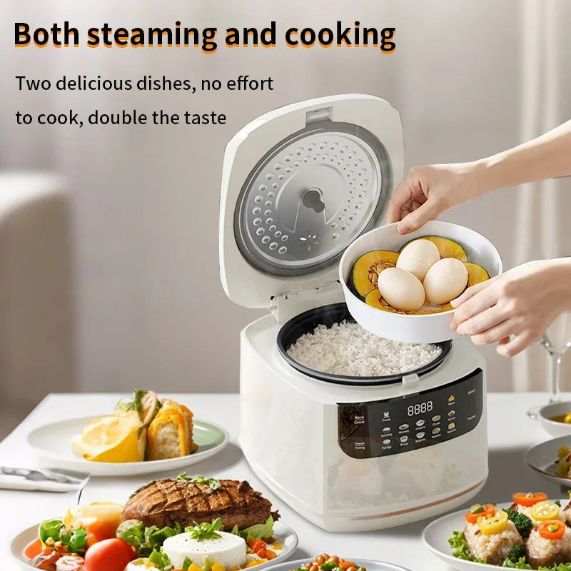 Electric Rice Cooker 2L 1-3 People Multi Cooker Non-Stick Pot Smart Mechanical MultiCooker Steamed Mini Rice Pot For Home - Luvia