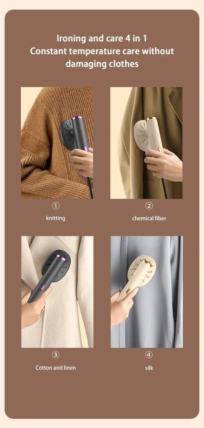 Handheld Steamer Iron USB Portable Mini for Clothes Fast Heating Travel Garment Fabric Press Machine with Handle Home use 2025 - Luvia