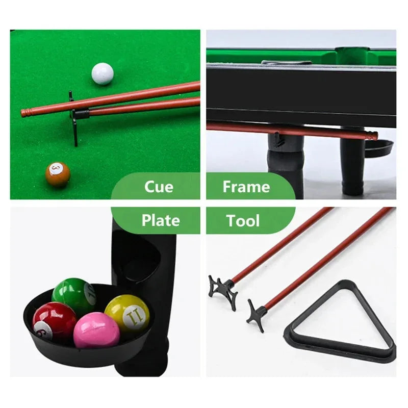 Mini Pool Table Game Tabletop Desktop Billiards Game,Mini Tabletop Set Parent-Child Interactive Desktop Billiards - Luvia