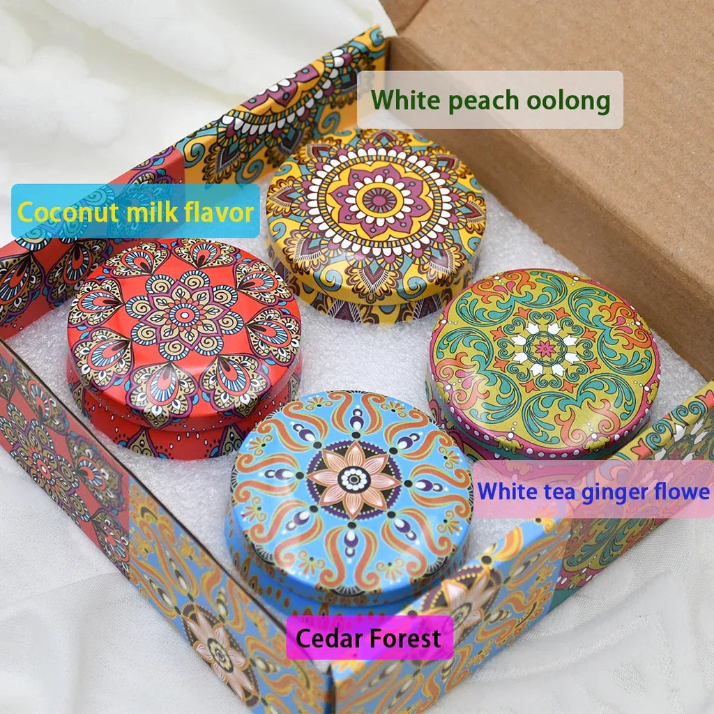 1Pack Scented Candle set gift fragrance candle jar smokeless romantic incense aromatherapy candle stonedried soy wax - Luvia