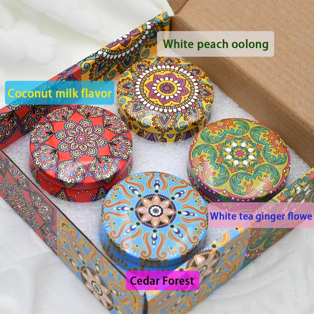 1Pack Scented Candle set gift fragrance candle jar smokeless romantic incense aromatherapy candle stonedried soy wax - Luvia