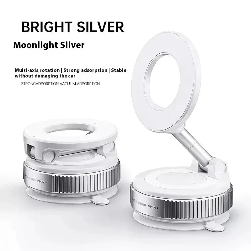 Magnetic Phone Car Holder Foldable 360° Rotation Adjustable Magnetic Mount for Car/Desk/Bathroom/Universal Use - Luvia