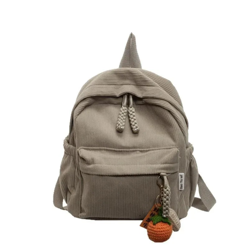 Shoulder Bag for Women Backpack Fashion Corduroy Student Backpack Travel Backpack Cute Backpacks Back To School Bags Mochila Sac - Luvia