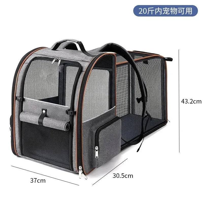 Expandable Pet Carrier Backpack For Small Cats And Dogs Airline Approved Foldable Dog Carrier With Comfortable Inner Padding - Luvia