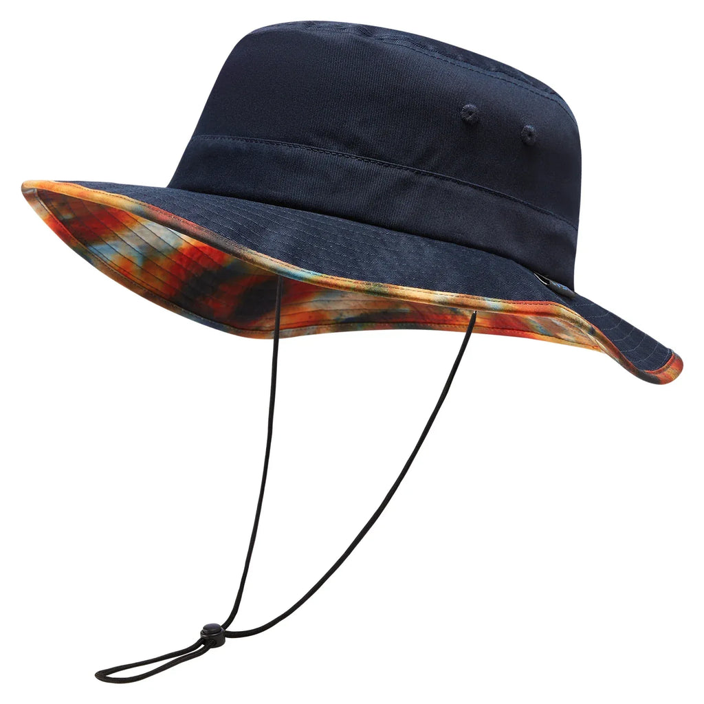 UPF 50+ Foldable Sun Hat Patterned Under Brim Bucket Hats for Summer Hiking Fishing Beach Safari Men Women - Luvia