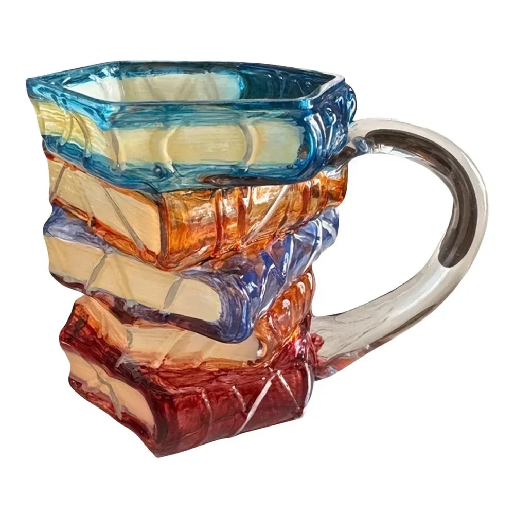 Novelty 3D Painted Books Coffee Mug Creative Drinking Cup Tea Cup Collection Gifts for Literature Lovers - Luvia