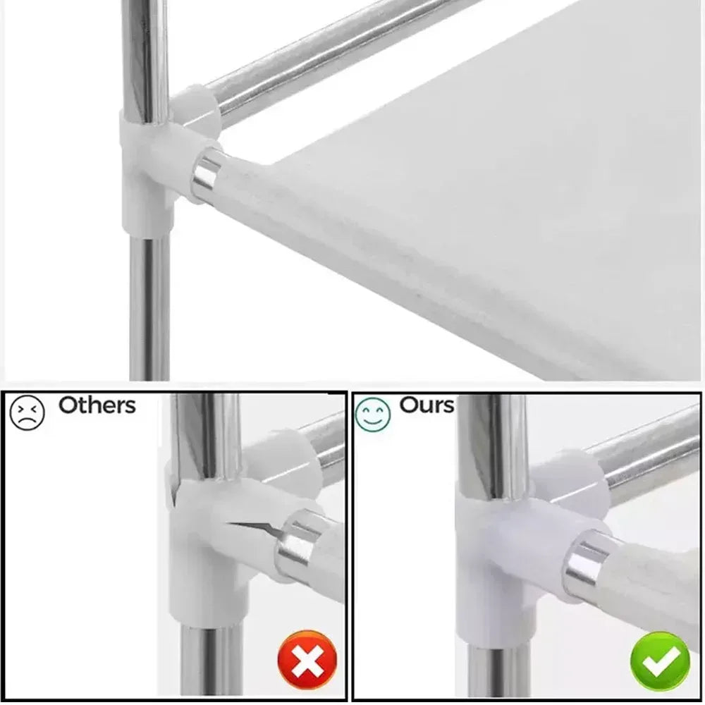 Portable Wardrobe Clothes Organizer Non-Woven Fabric Wardrobe Storage Cupboard for Bedroom 128*45*170cm Storage Shelves - Luvia