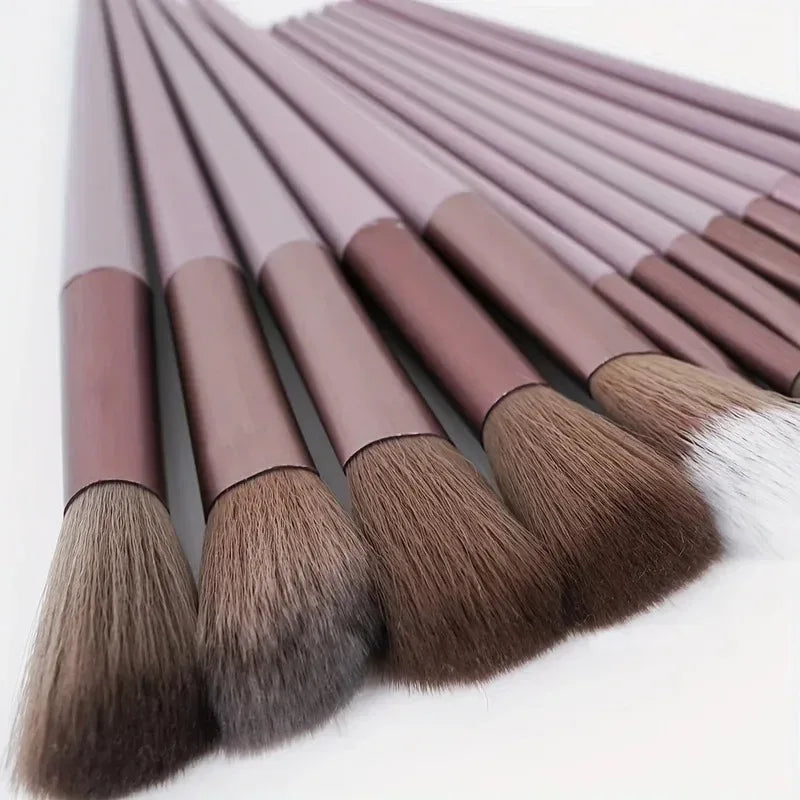 13PCS Valentine Luxury Brush Set-Vegan Cruelty-Free Makeup Brushes w/Travel Pouch | Hypoallergenic Gift for Her/Wife/Girlfriend - Luvia