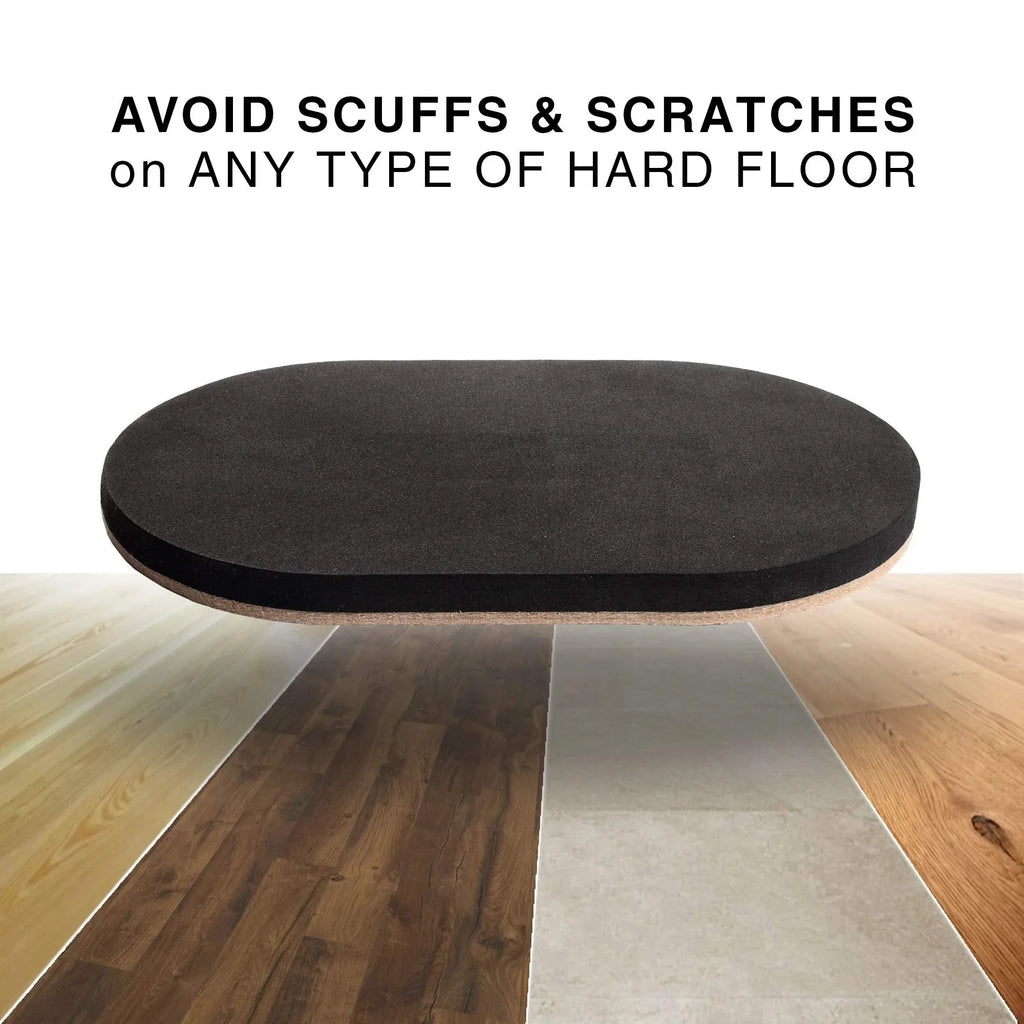 Felt Furniture Sliders Hardwood Floors - 4 PCS 6" x 3 1/2" Furniture Sliders - Heavy Duty Felt Sliders Hard Surfaces - Luvia