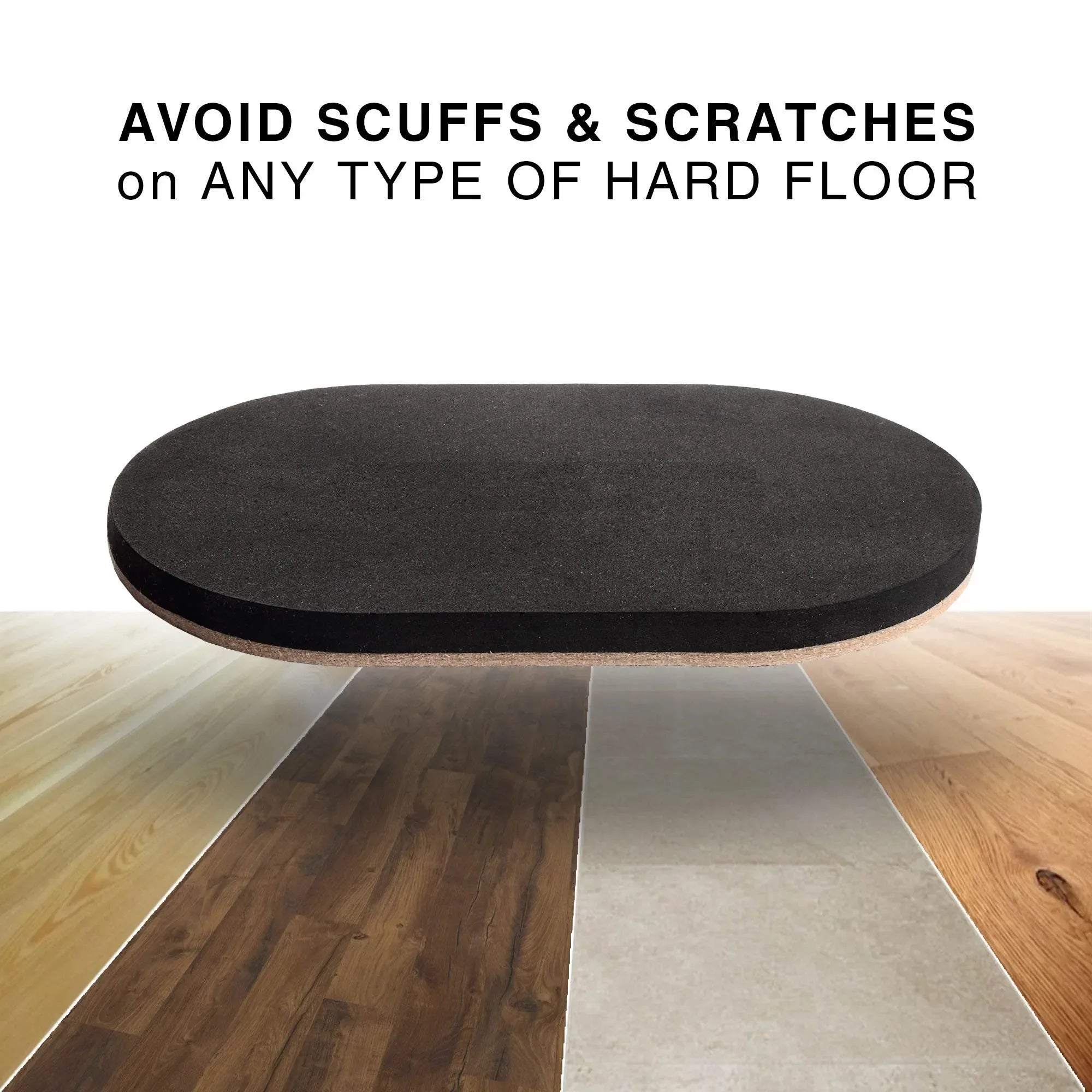 Felt Furniture Sliders Hardwood Floors - 4 PCS 6" x 3 1/2" Furniture Sliders - Heavy Duty Felt Sliders Hard Surfaces - Luvia