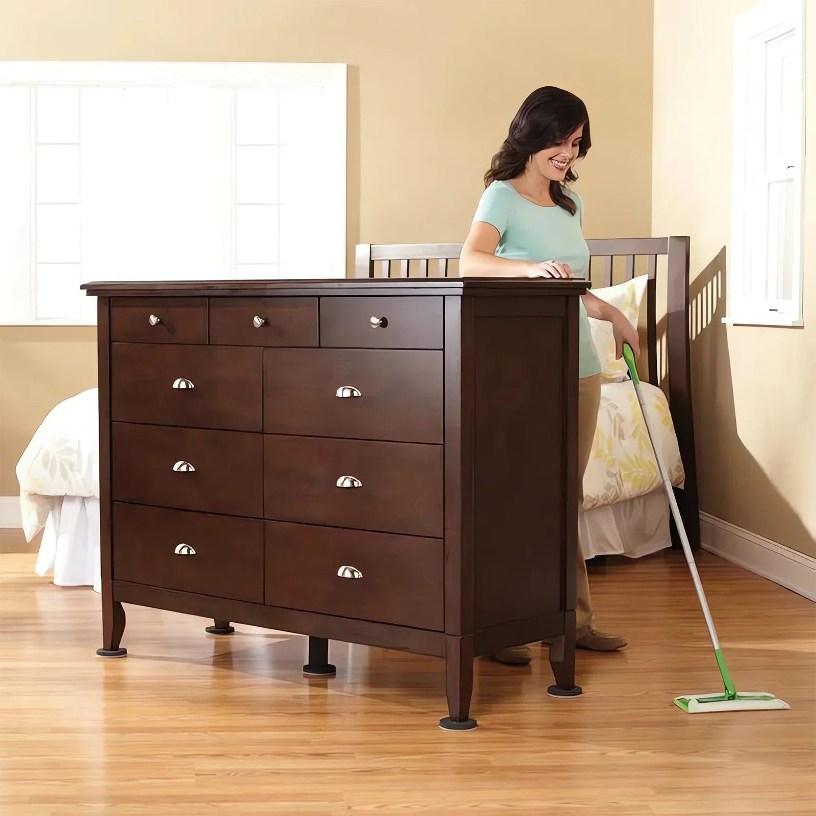 4/8/16pcs 2.5inches Furniture Sliders, Heavy Duty Furniture Movers Sliders, Floor Protectors Mat For Carpet Hardwoods Floors - Luvia