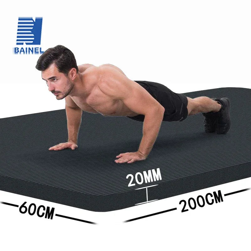 20mm Yoga Mat Extra Long and Thick Men's Specially Made High-quality Fitness Pilates Exercise and Health Fitness Mat - Luvia