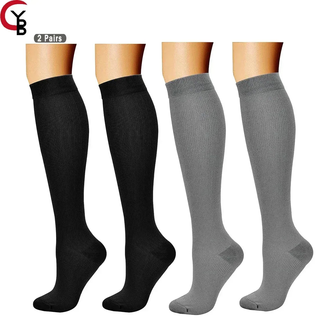 3 Pairs Compression Socks for Women Circulation15-20 mmHg is Best Support for Athletic Running Cycling Gym Travel Sports Workout - Luvia