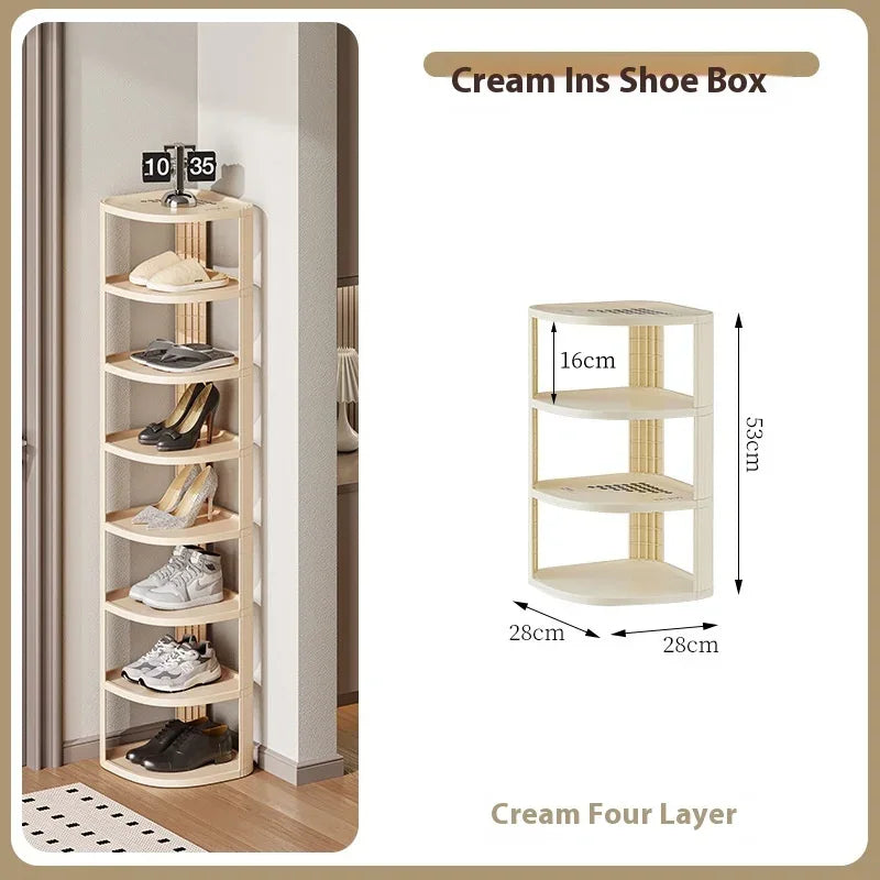Multi layer shoe rack, space saving, household simple shoe cabinet, economical, door crevice, large capacity storage rack - Luvia